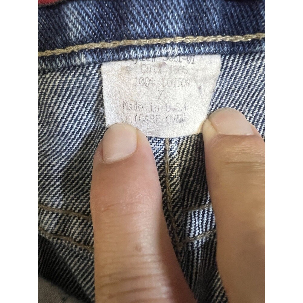 Vintage Trust Me Denim Pencil Skirt With Front Slit Size 7 100% Cotton Boho Chic - Picture 4 of 7